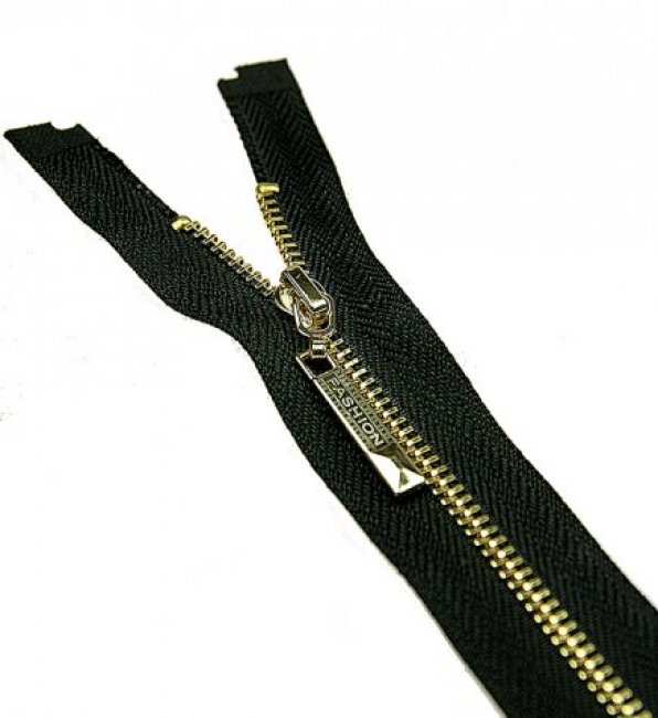 Молния Fashion "металл" золото тип 3-1 разъемная 55см (1шт) цвет:075-черный
