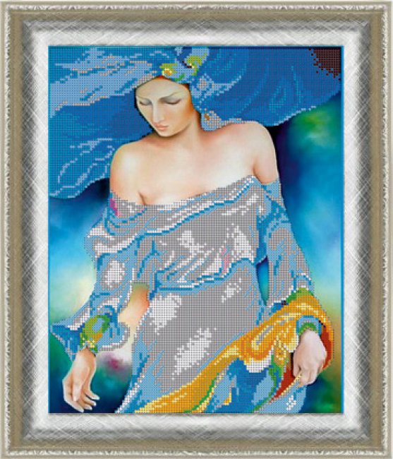 «Светлица» рисунок на ткани для вышивания бисером К-404«Дева морей» 24*30см (1шт) цвет:К-404