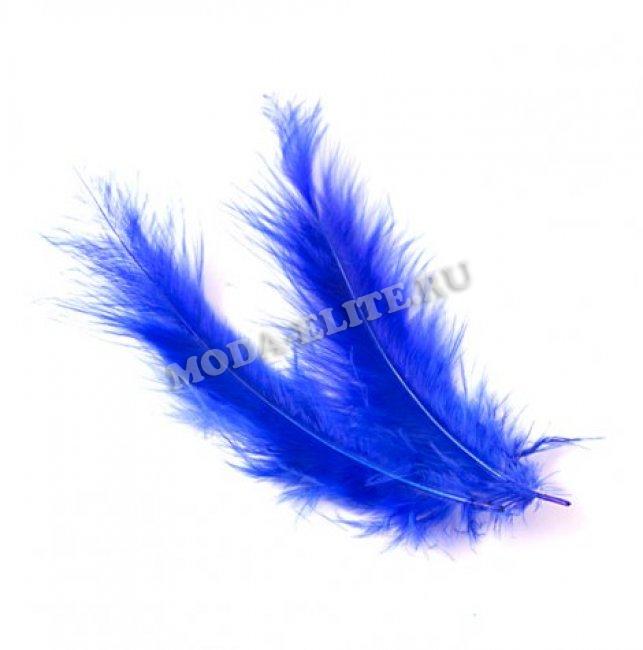 Перо страуса 5-15см (10шт) цвет:220-синий