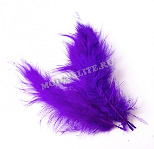 Перо страуса 5-15см (10шт) цвет:303-фиолетовый