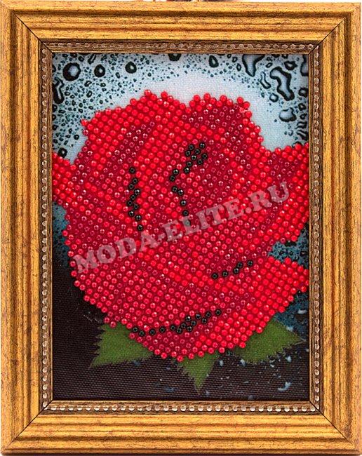 Картина из страз "Роза" (1шт) цвет:ДВ-003