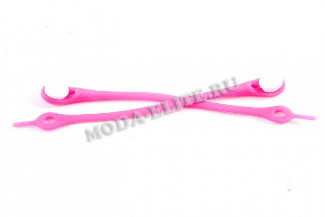 Шнурки для обуви №10915 силиконовые (резиновые) 12*0,4см (100шт) цвет:283-т.розовый
