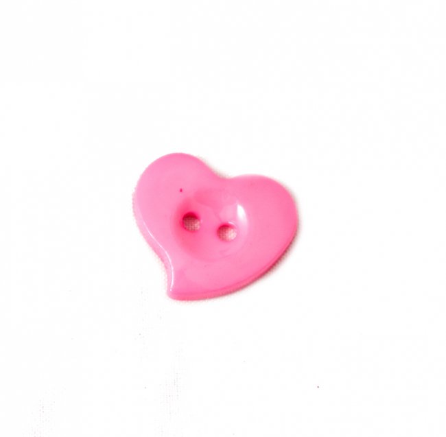 Пуговица "Сердце" 22*20мм на 2 прокола (50шт) цвет:513-розовый