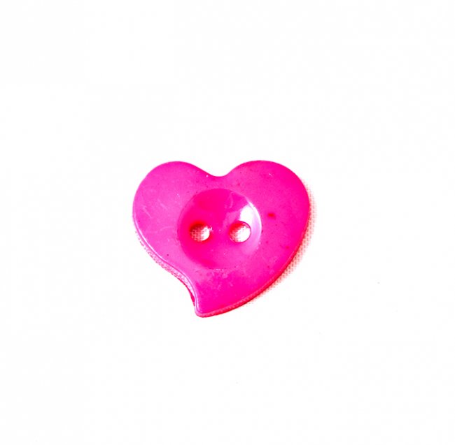 Пуговица "Сердце" 22*20мм на 2 прокола (50шт) цвет:515-т.розовый