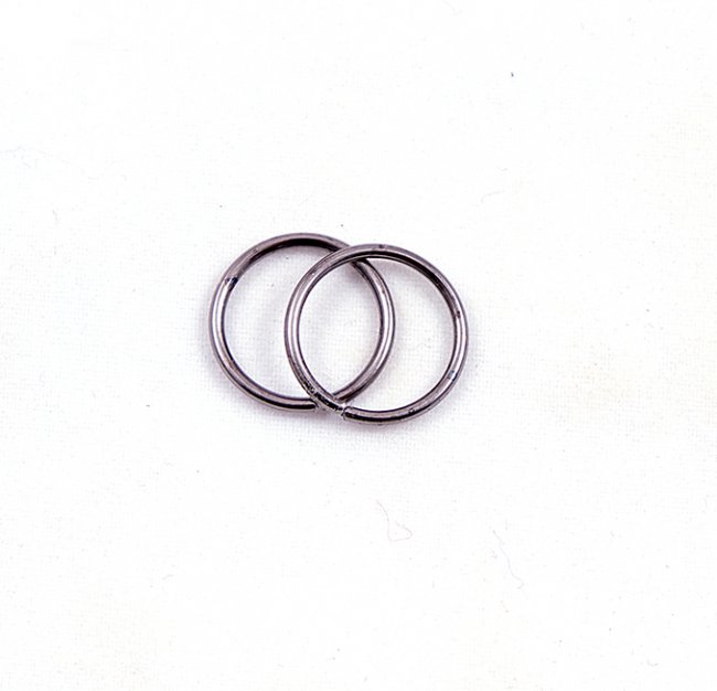 Колечко для бус S14 одинарное d 14мм (50шт) цвет:т.никель