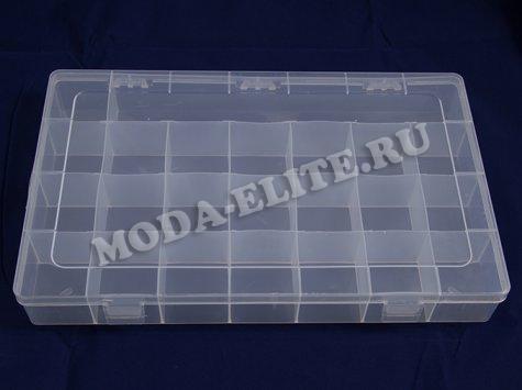 Контейнер для мелочей № C-11255 34,5*21*4,5см, 23 секций (1шт) цвет:001-прозрачный