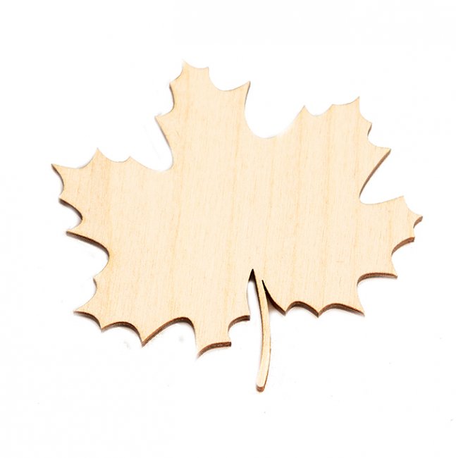 Добрый мастер деревянная заготовка для декупажа №11332 "Кленовый лист" 8*8см (1шт) цвет:дерево