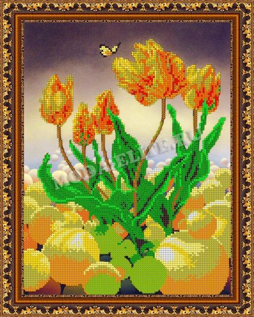 Картина из страз "Тюльпаны" (1шт) цвет:ДК-388