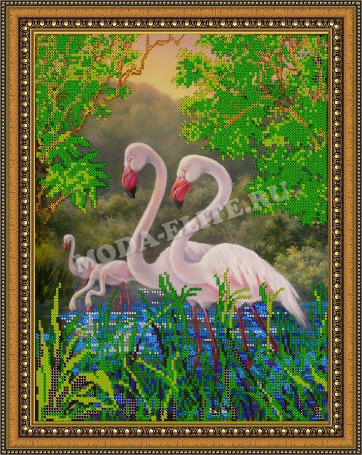 Картина из страз «Фламинго»  (1шт) цвет:ДК-340