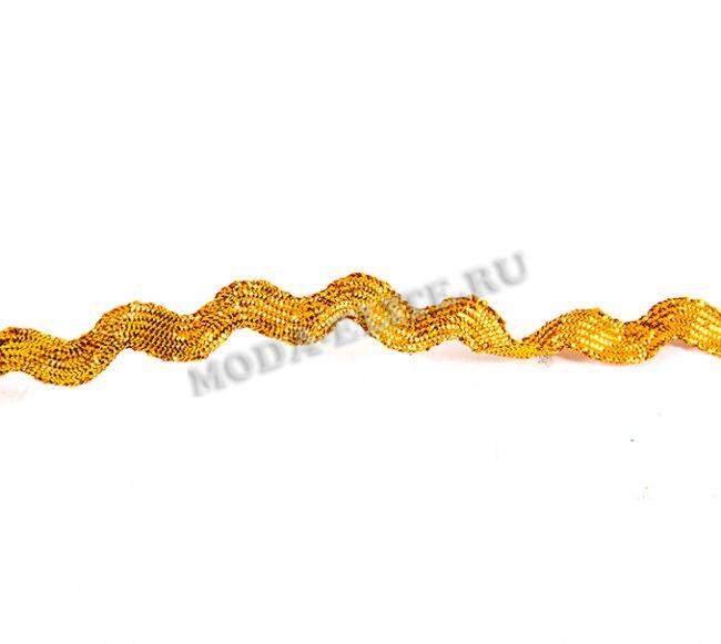 Тесьма С12155 "Вьюнчик" c метанитом 5мм (50ярд) цвет:золото