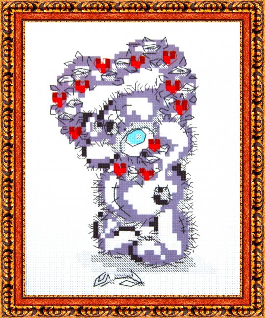 Рисунок на канве для вышивания крестом Д-016 "Мишутка" 20*26 (1шт) цвет:Д-016