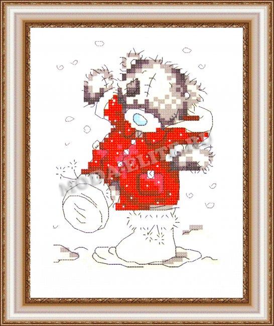 Рисунок на канве для вышивания крестом Д-070 "Медвежонок" 20*25 (1шт) цвет:Д-070