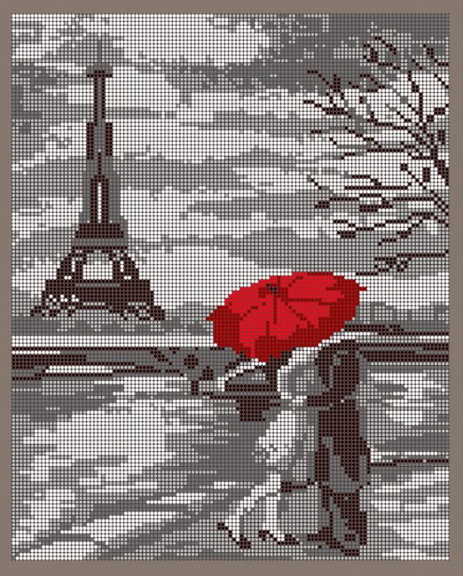 «Светлица» рисунок на ткани для вышивания бисером К-563П «Парижская набережная» 24*30см (1шт) цвет:К-563П
