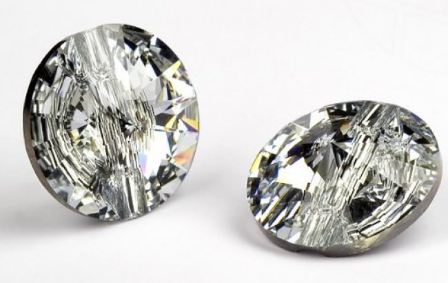 Пуговица 3015 14мм M-Foiled (36шт) цвет:001-Crystal