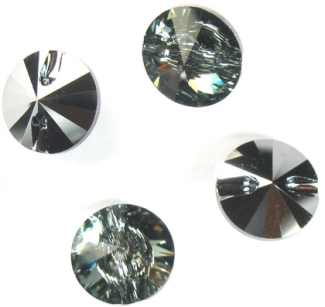 Пуговица 3015 12мм M-Foiled (48шт) цвет:215-Black Diamond