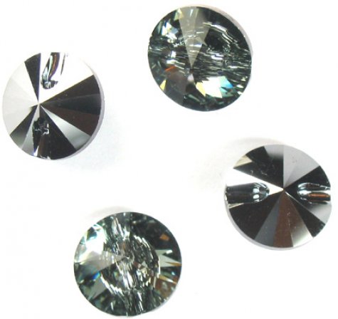 Пуговица 3015 12мм M-Foiled (48шт) цвет:215-Black Diamond
