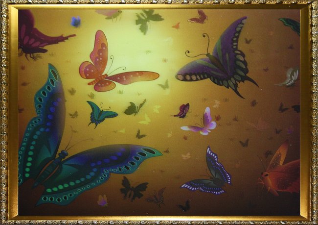Картина 5D «Бабочки» (без рамки) 38*28см (1шт) цвет:14146Б