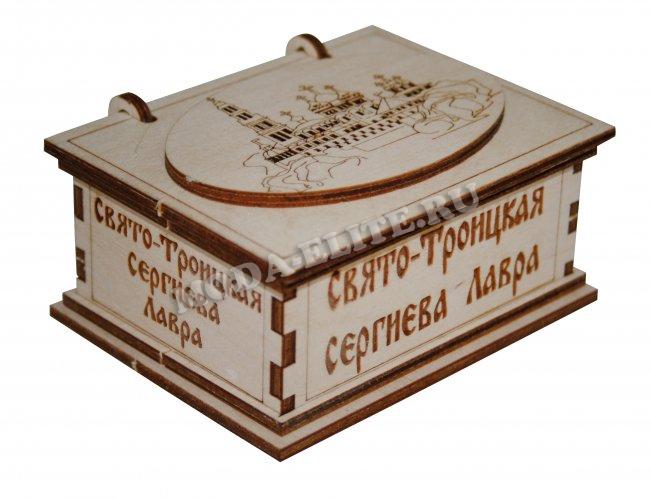 Добрый мастер сборная деревянная заготовка-конструктор для декупажа №12309 "Шкатулка "Свято-Троицкая Сергиева лавра" 9*4,5*7см (1шт) цвет:дерево