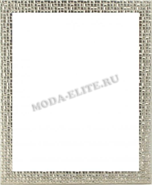 Декоративная рама F2007-402-8 из пластикового багета 7,5*10см, толщина стекла 2мм ширина багета 2см (1шт) цвет:серебро