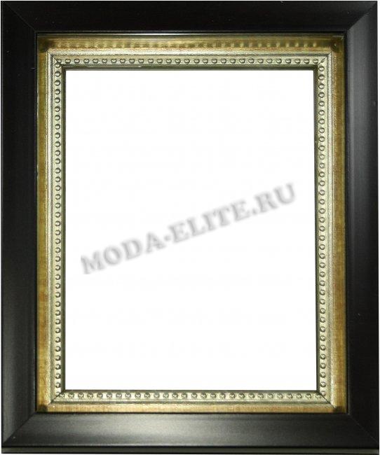 Декоративная рама F3088-1136-2 из пластикового багета 10*13см, толщина стекла 2мм ширина багета 3см (1шт) цвет:черный/серебро