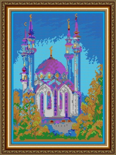 «Светлица» рисунок на ткани для вышивания бисером К-454П «Мечеть» 24*30см (1шт) цвет:К-454П