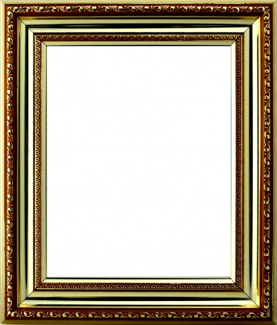 Декоративная рама F5114-2029 из пластикового багета 24*30см, толщина стекла 2мм ширина багета 5,1см (1шт) цвет:золото