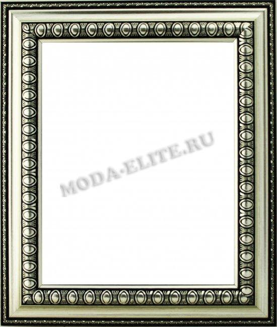 Декоративная рама F4511-2122-2 из пластикового багета 19*24см, толщина стекла 2мм ширина багета 4,5см (1шт) цвет:серебро/черный