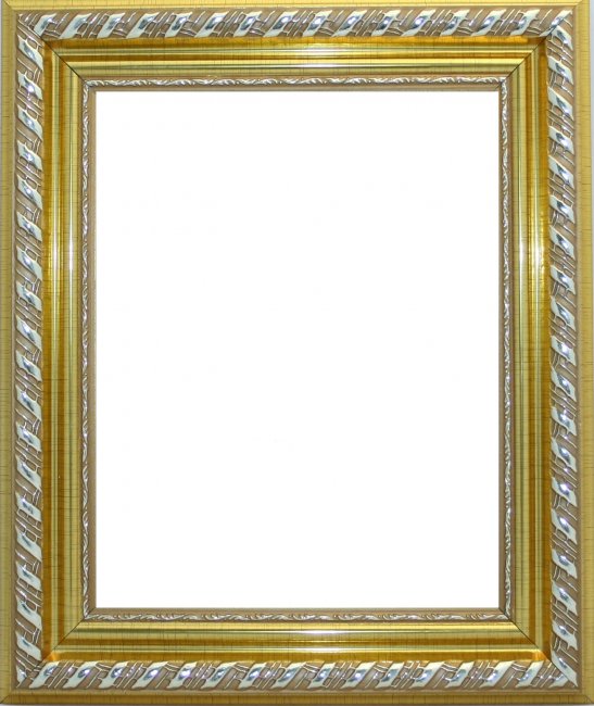 Декоративная рама F4611-0490 из пластикового багета 24*30см, толщина стекла 2мм ширина багета 4,6см (1шт) цвет:золото