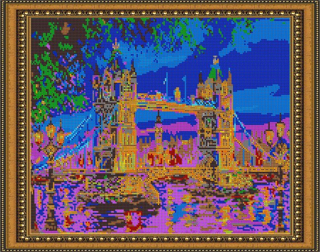 «Светлица» рисунок на ткани для вышивания бисером К-572П «Лондон. Тауэрский мост» 38*30см (1шт) цвет:К-572П