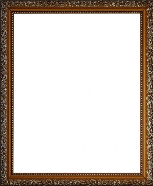 Декоративная рама F2049-J3005-28 из пластикового багета 24*30см, толщина стекла 2мм ширина багета 2см (1шт) цвет:коричневый/св.золото