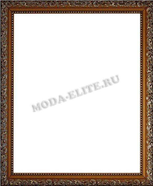 Декоративная рама F2049-J3005-28 из пластикового багета 24*30см, толщина стекла 2мм ширина багета 2см (1шт) цвет:коричневый/св.золото