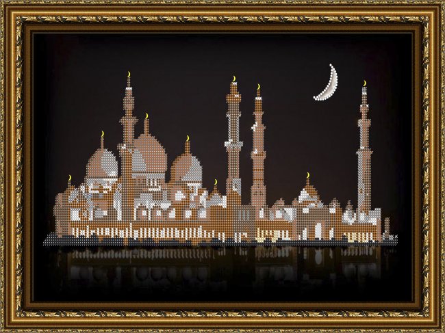 «Диамант» набор на атласе со стразами ДК-068 «Мечеть» 24*30,5см (1шт) цвет:ДК-068