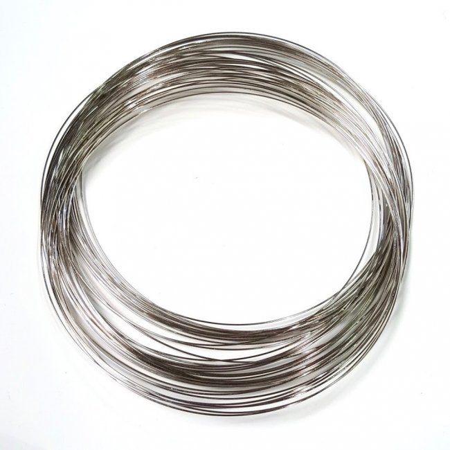 Пружина - основа для колье толщина 0,6мм d 130мм (10витков) цвет:серебро