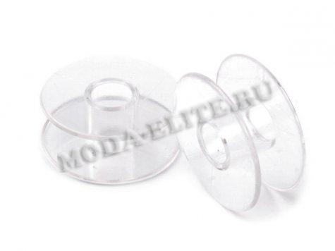 Шпулька пластик для швейной машины Zinger с горизонтальным челноком серии 90,28,98  (10шт) цвет:прозрачный