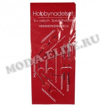 Набор игл 298-13 для ручного шитья "Hobbynadelset" для разных видов тканей (1уп*6шт) цвет:ассорти