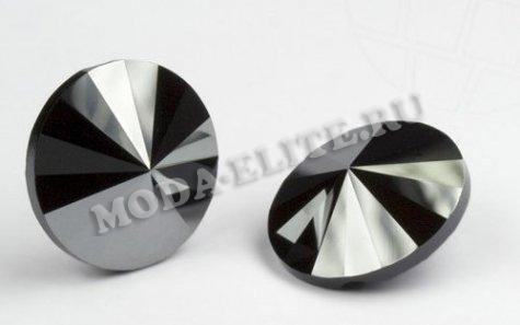 Пуговица 3015 16мм Unfoiled (1шт) цвет:280HEM-Jet Hematite