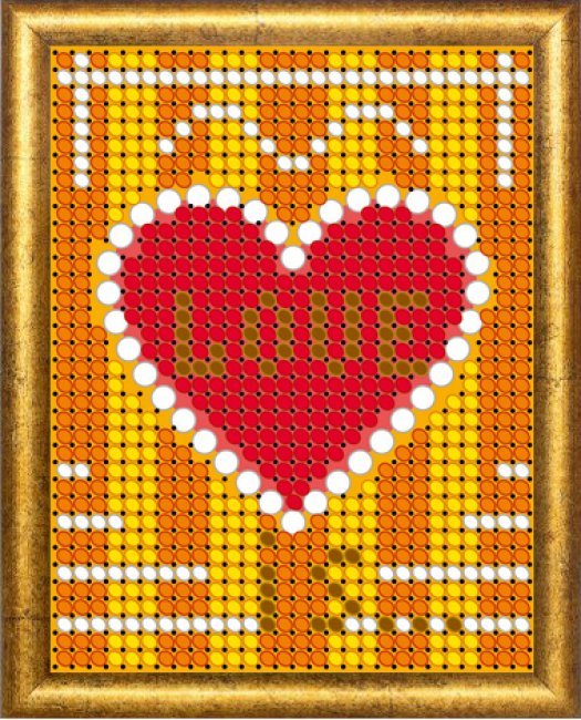 «Светлица» набор для вышивания бисером ЛК004 «Любовь есть...» бисер Чехия 6*7,5см (1шт) цвет:ЛК004