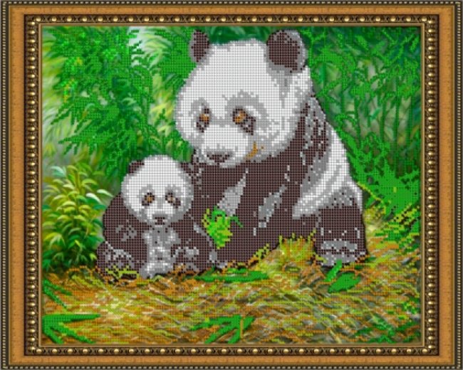 «Светлица» набор для вышивания бисером №362 «Панда» бисер Китай 30*24см (1шт) цвет:362