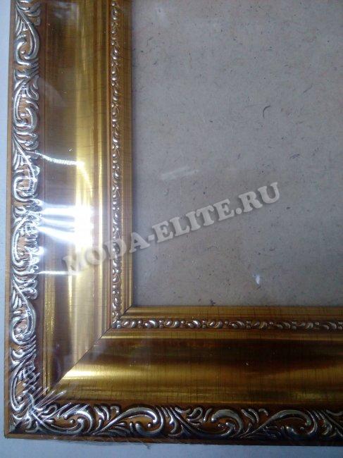 Декоративная рама F5427-WXP371-4 из пластикового багета 27*27см, толщина стекла 2мм ширина багета 5,4см (1шт) цвет:золото