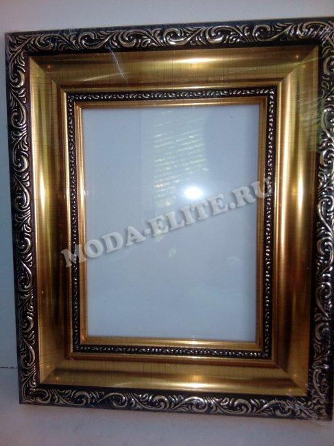 Декоративная рама F5427-YHJ2004 из пластикового багета 30*38см, толщина стекла 2мм ширина багета 5,4см (1шт) цвет:золото/т.коричневый