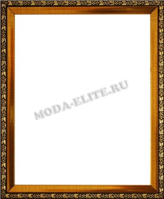 Декоративная рама F2051-WXP371-4 из пластикового багета 30*38см, толщина стекла 2мм ширина багета 2см (1шт) цвет:золото/коричневый