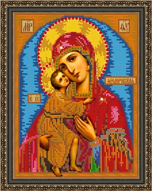 «Светлица» рисунок на ткани для вышивания бисером 403Р «Прсв. Богородица Феодоровская» 19*24см (1шт) цвет:403Р
