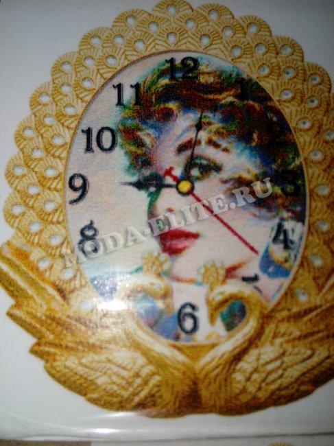 Часы-мозаика №13373 (с часовым механизмом) Дама