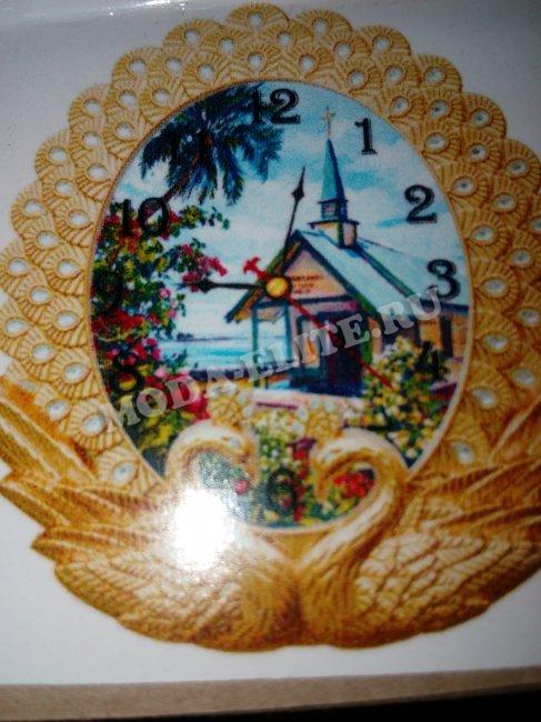 Часы-мозаика №13373 (с часовым механизмом) Домик
