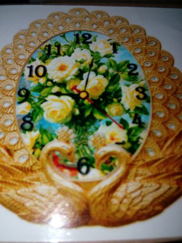 Часы-мозаика №13373 (с часовым механизмом) Цветы
