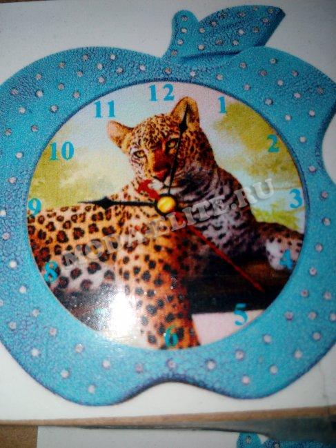 Часы-мозаика №13372 (с часовым механизмом)Леопард
