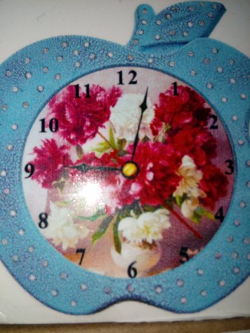 Часы-мозаика №13372 (с часовым механизмом)Хризантемы
