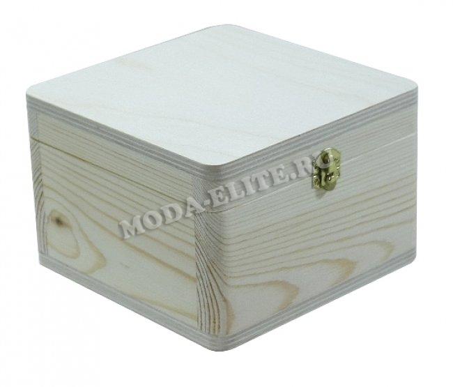 ДЕКУПАЖ деревянная заготовка №13127 "Шкатулка" 20*20*9,5см (1шт) цвет:береза