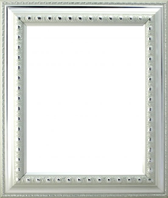 Декоративная рама F4511-2005 из пластикового багета 24*30см, толщина стекла 2мм ширина багета 5,1см (1шт) цвет:серебро