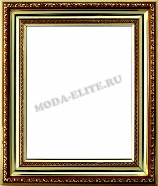 Декоративная рама F5114-2029 из пластикового багета 30*38см, толщина стекла 2мм ширина багета 5,1см (1шт) цвет:золото